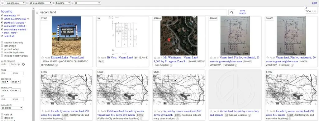land for sale on craigslist