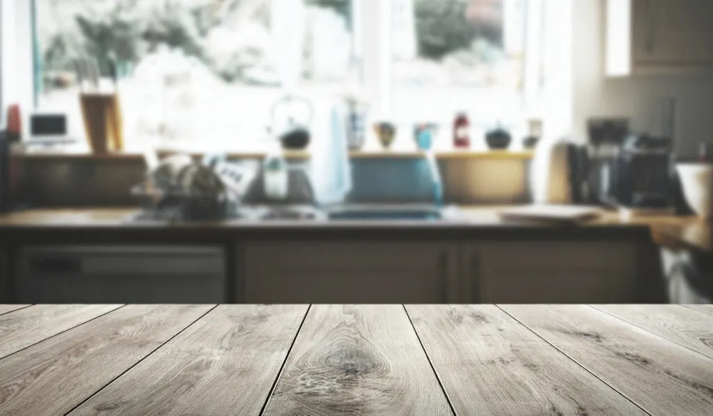 wooden kitchen table