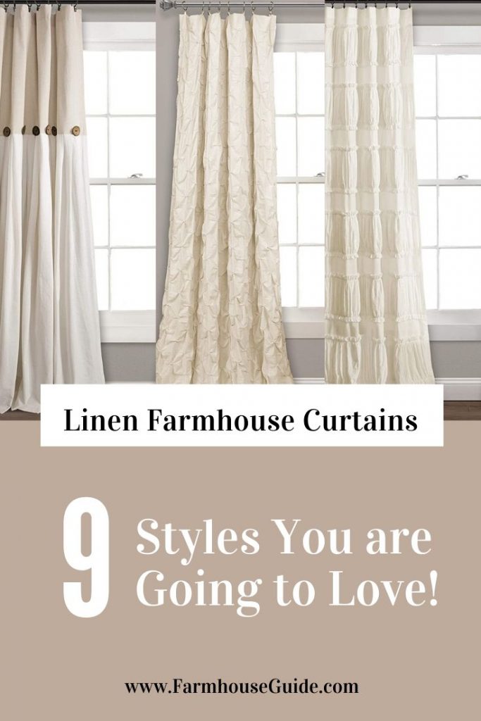 linen farmhouse curtain