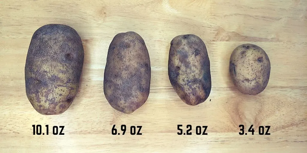 Russet Potato Weights