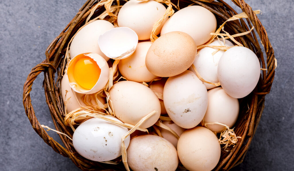 eggs on basket 