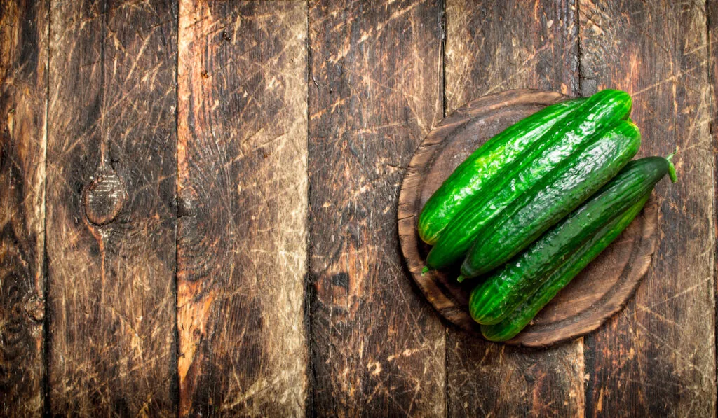 cucumber on table