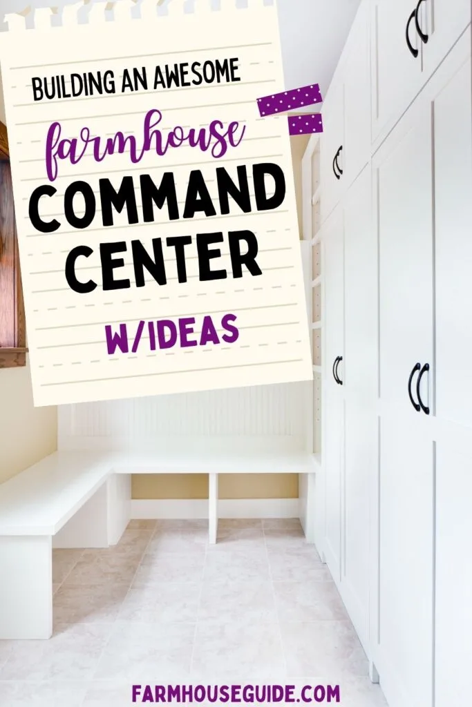 pinterest image of a family command center