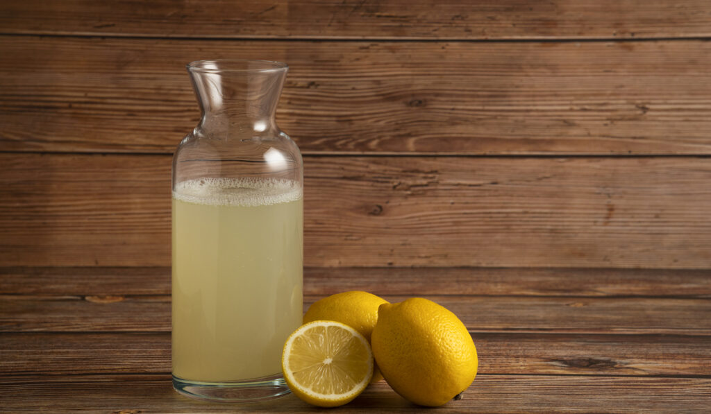 bottle of lemon juice