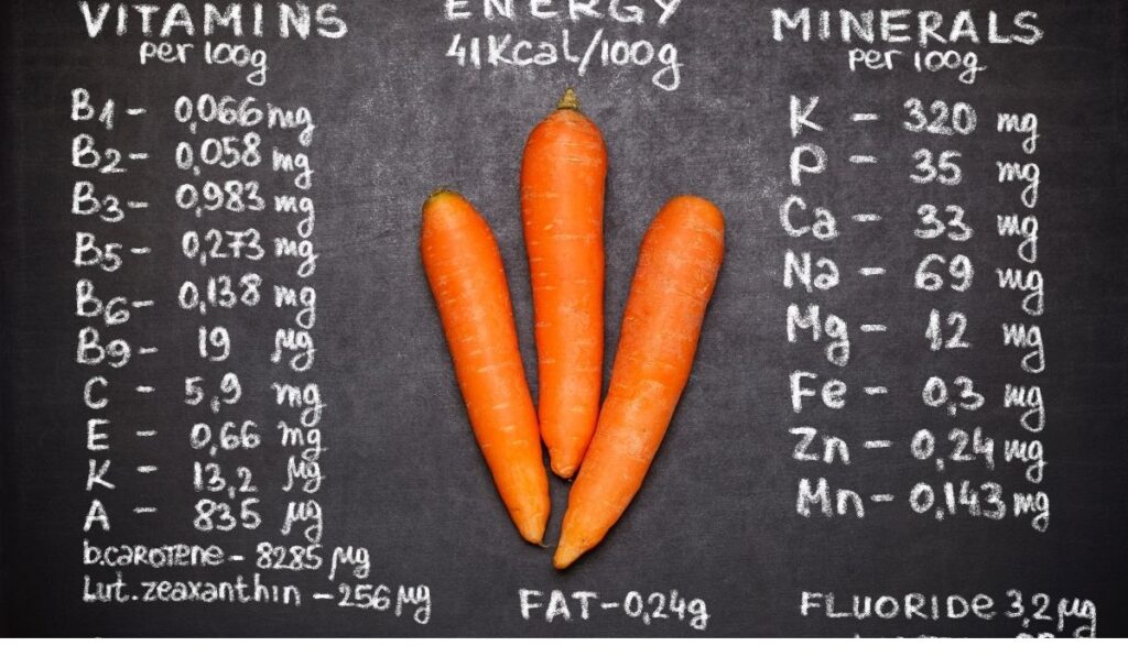 nutrition facts of carrots