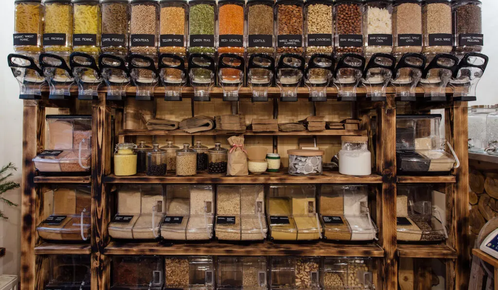 variety of seeds and grains