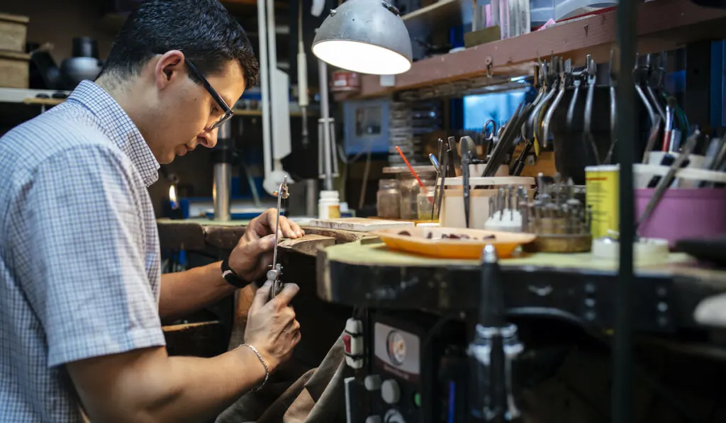 handyman working on workbench