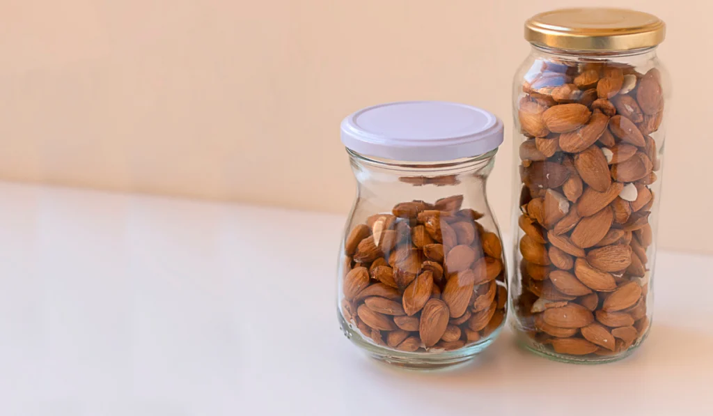 fresh almonds in can