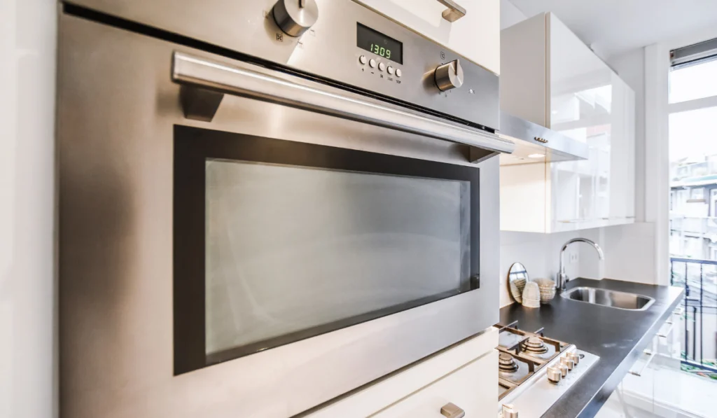Close up of stylish oven in a kitchen