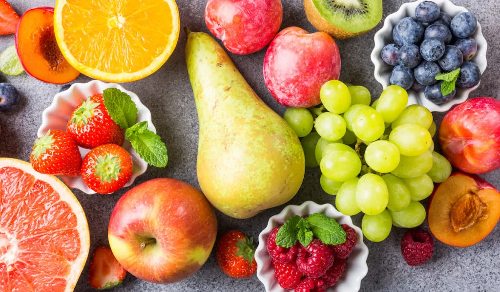 Fresh assorted fruits and berries