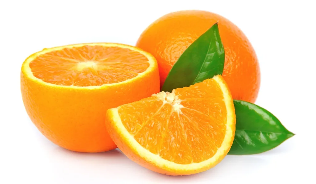 orange fruit on white background