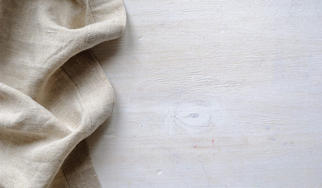 linen fabric on white background 