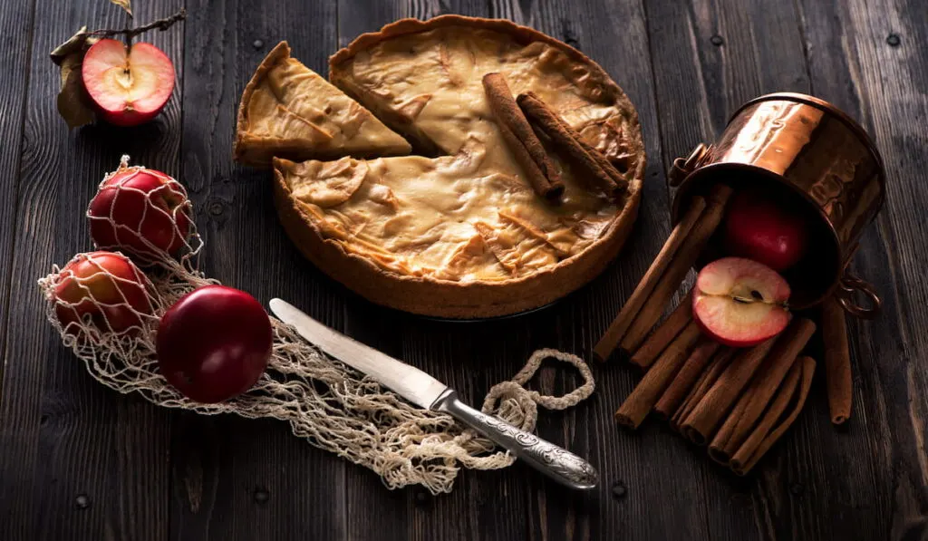 Apple pie. Concept homemade baking
