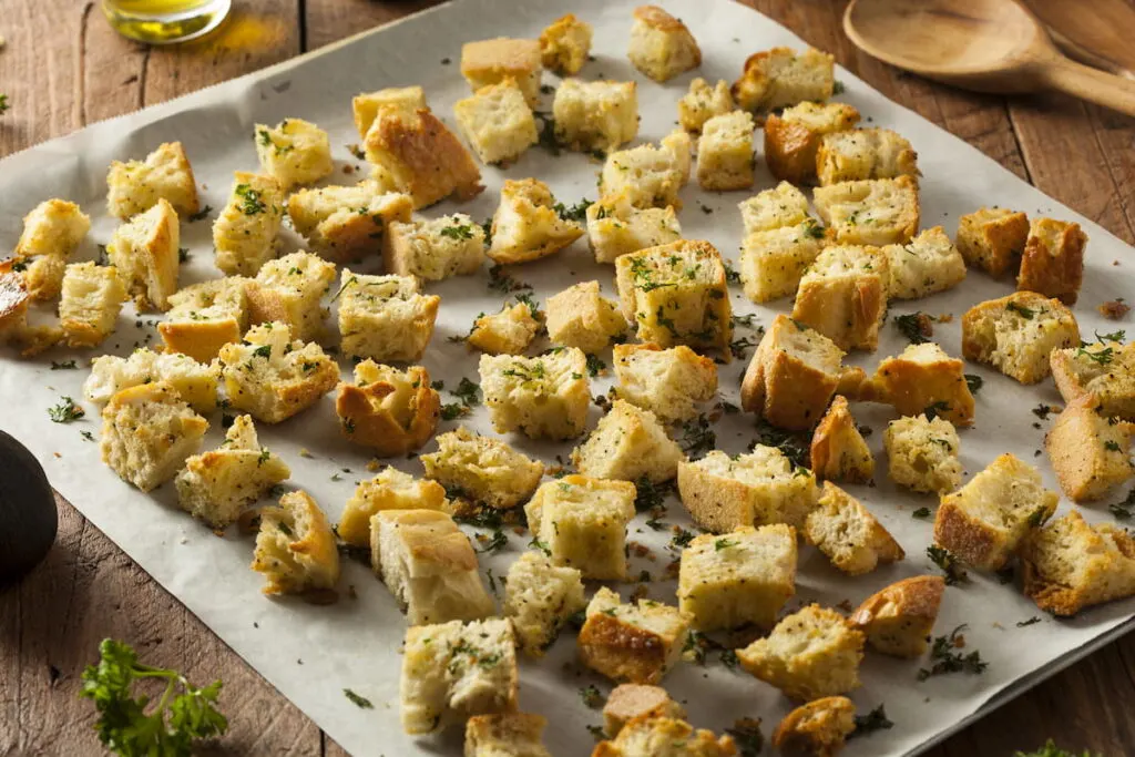 Fresh Homemade French Croutons