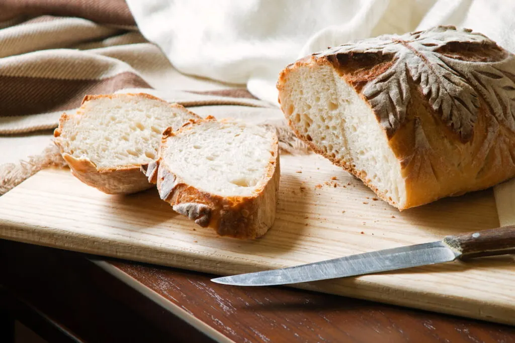 dough chop toast roll cake