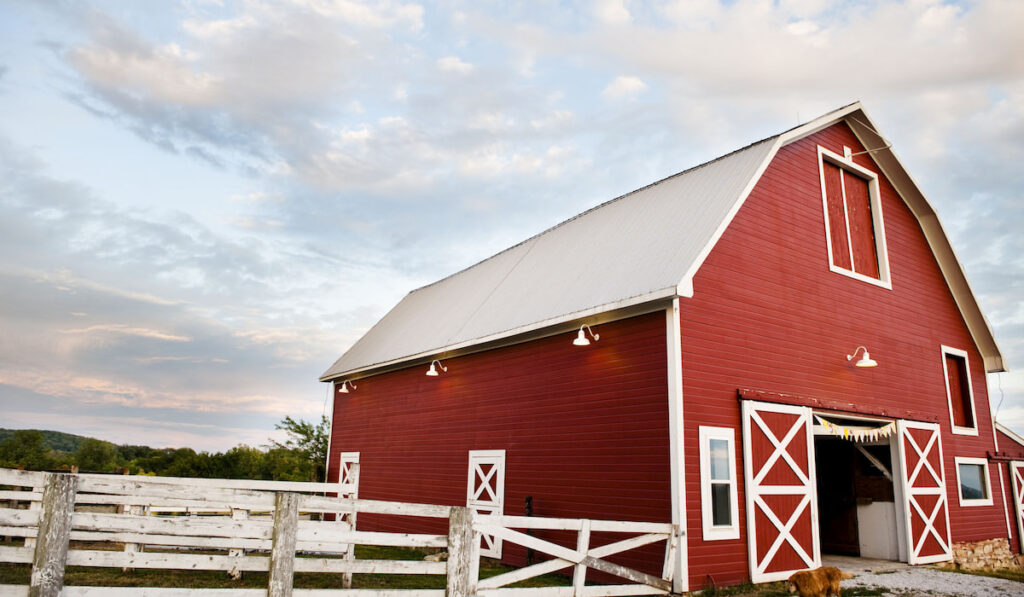 red barn on a farm
