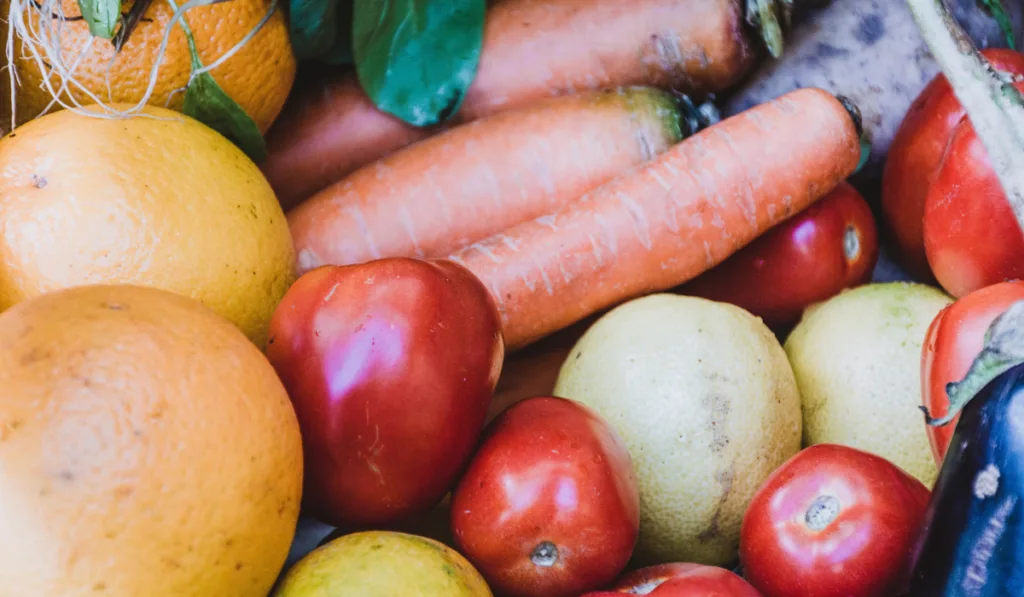 Fresh organic vegetables and fruits
