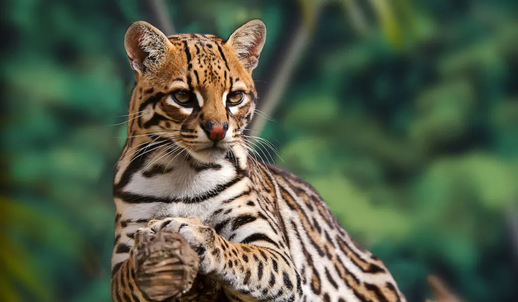 Ocelot resting on a tree