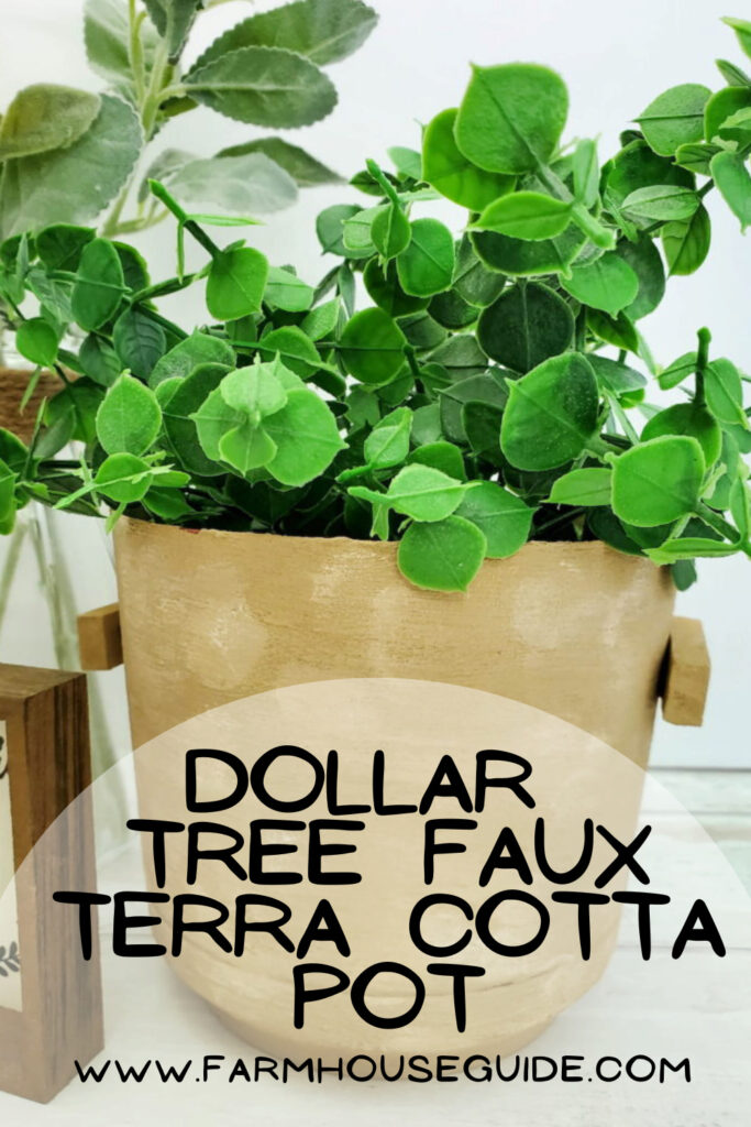 Pinterest Pin DIY Dollar Tree Faux Terra Cotta Pot