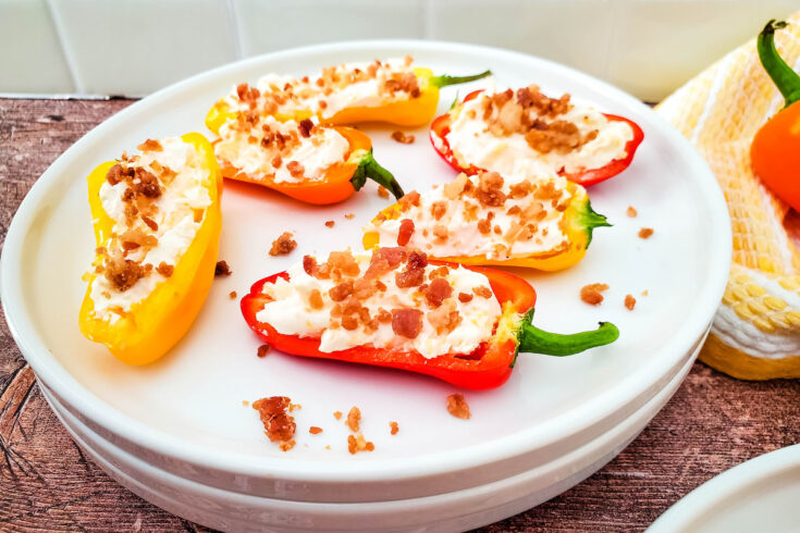 Low Carb Cheesy Bacon Stuffed Mini Peppers