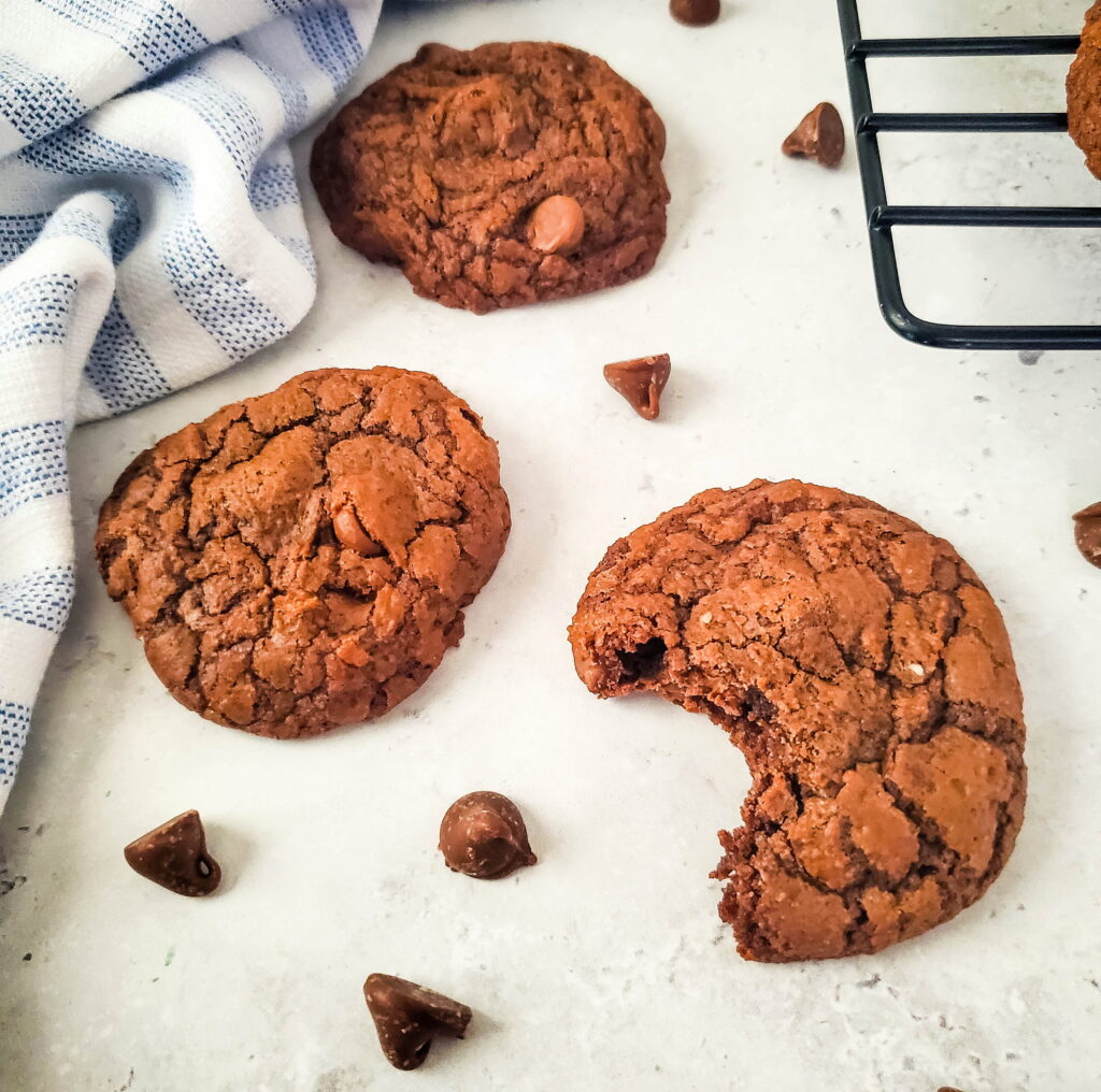 freshly baked Brownie Mix Cookies