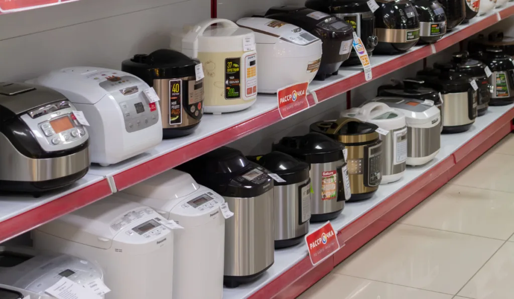 kitchen appliances in the sales department