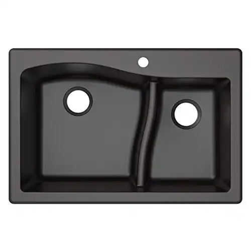 Kraus Quarza Kitchen Sink Black Granite